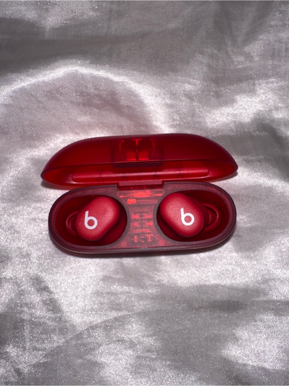 Beats by Dre Red True Wireless Earbuds with Charging Case